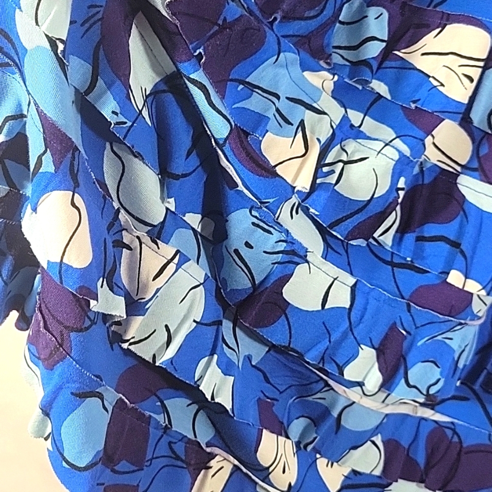 Colleen Lopez Blue and White Floral Mididress Size M - Picture 5 of 7